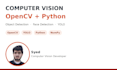 do computer vision opencv tasks using python