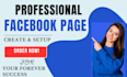 create, setup a facebook business page