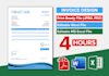 create professional invoice design templates in microsoft excel and word