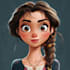 create a unique style disney cartoon character