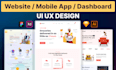 create ux ui design for mobile and web in figma