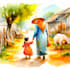 watercolor children book illustration