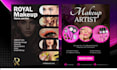 design fashion, beauty salon, makeup,spa massage, menu rate list flyers posters