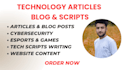 write marketing content, tech articles, and software reviews