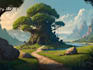 make landscape concept art, fantasy illustration,