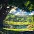 create anime, game, and visual novel background painting