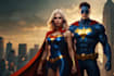 draw amazing couple superhero character