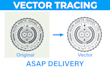 convert your sketch, image logo to vector, vector tracing, vectorize image