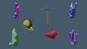 model 3d low poly game ready assets, objects, props