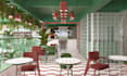 render 3d interior, interior design, 3d house, restaurant 3d workspace rendering