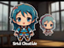 design exclusive logo with cute anime mascot, chibi