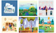 custom 2d flat illustration from your idea
