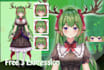 draw vtuber live2d model in anime art illustration ready for rigging