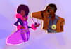 make a vibrant cartoon illustration