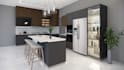 design kitchen interior with 3d render