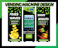 custom vending machine design, vending machine wrap, vending machine, shop front