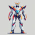 do custom 2d mecha illustration hero robot gundan