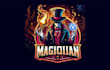 make unique magician mascot logo with creative concepts