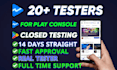 provide 12 or 25 testers for your app and google play console