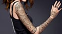 create sleeve tattoo design in geometric style
