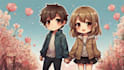 draw chibi couple illustration anime character art