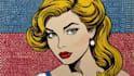 draw a retro pop art roy lichtenstein style