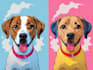 draw custom pet portrait in pop art style