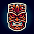 do modern style tiki mask mascot logo design service