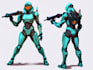 do a sci fi character art and sci fi character illustration