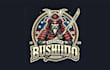 create vintage bushido logo with express delivery