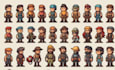 make 8 bit 16 bit pixel art animation sprite 2d minecraft game