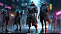 do cyberpunk, sci fi, robot, mecha character concept art