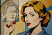 draw a retro pop art roy lichtenstein style