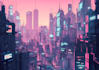 make futuristic cyberpunk, sci fi city for you