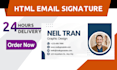 create a clickable html email signatures and professional templates