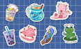 create quirky and fun custom cartoon stickers