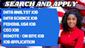 search and apply data analyst job application data science job IT scrum master