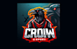 do unique crow mascot logo with source file in just two day