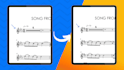 transpose any sheet of music to a different key