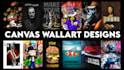 do custom printable canvas wall art designs