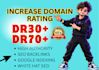 increase domain rating DR 30 to DR 70 using high authority SEO backlinks