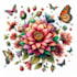 paint watercolor flowers and botanical