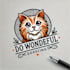 do wonderful hand drawing cat mascot logo design