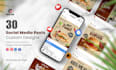 create custom social media post designs for whole month