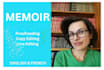 proofread edit memoir, bio, autobiography
