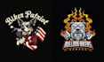design high quality biker dog pitbull logo