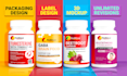 do product label design, label design and supplement bottle label design