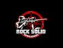 design creative rock logo with satisfaction guaranteed