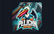 design modern pelican mascot logo with creative concepts