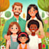 do drawing family portrait illustration